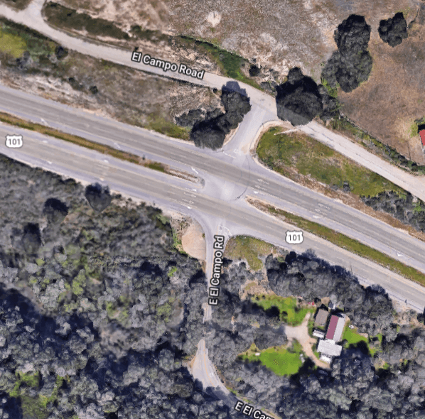 intersection of el campo road and highway 101 in San Luis Obispo